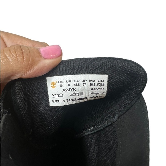 Timberland Black Heeled Boots with Buckles - Picture 8 of 9